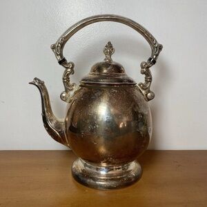 Sheridan Silver Co Silver-plated Copper Teapot Art Deco Victorian Ornate Antique